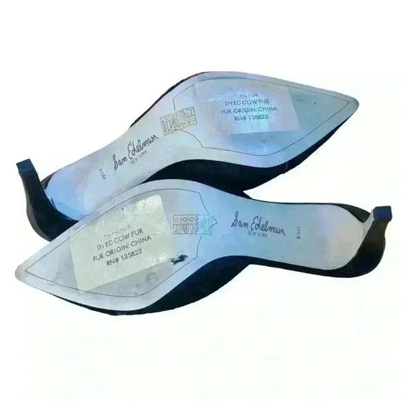 Sam Edelman Women's Odelia Pump Leather Slip On Heels Pointed Toe Black Size 8.5 - Picture 9 of 9